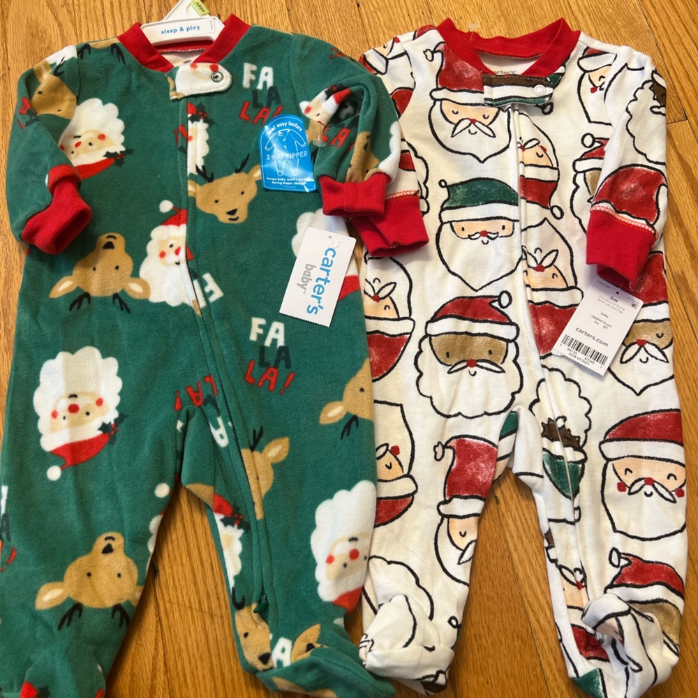 - 2 pair Christmas pajamas Santa